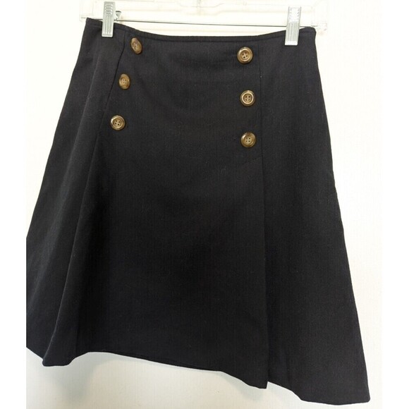 Moussy Mini Skirt Women Size 2 Black Pleated Buttons - Picture 1 of 10